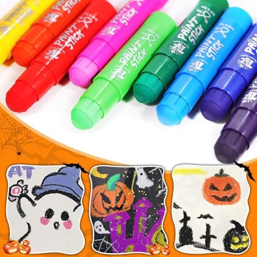 TBC The Best Crafts Paint Sticks for Kids Ages 2-8, 12 Classic Colors | Washable, Non-toxic, Tempera Paint Sticks for Crafts, Art Supplies, and Birthday Gifts