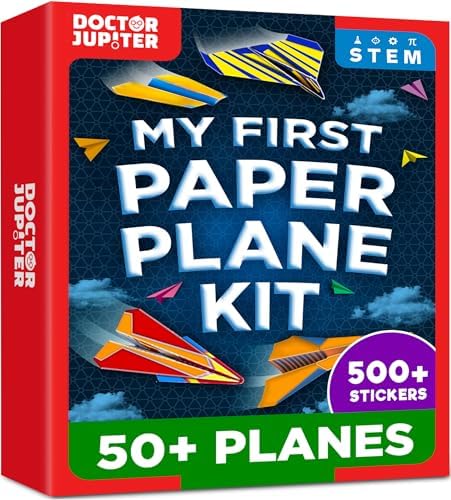 Doctor Jupiter Paper Airplane Book Kit for Kids Ages 4+, Craft Toy
