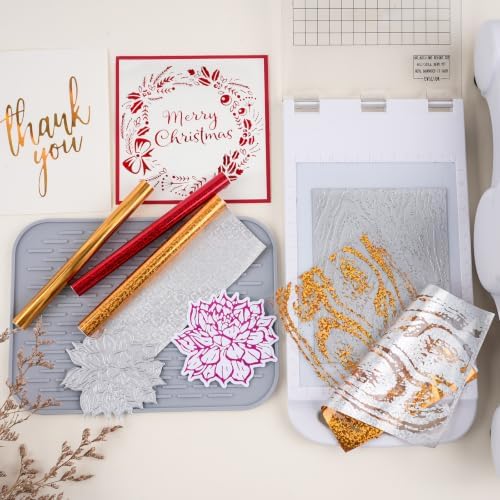 CYFUN DESIGN 5.9inx4.26ft 12Pcs Heat Activated Foil, Hot Stamping Foil Roll