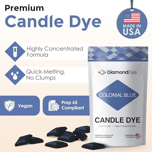 Colonial Blue Candle Dye Chips, Soy & Paraffin Candle Making, 25 Pack
