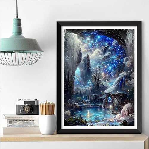 SHONGSHU Diamond Art Kits for Adults-Colorful Starry Forest Landscape Diamond Painting Kits for Adults Beginners, 5D DIY Full Drill Round Rhinestone Gem Art Crafts Paintings for Home Wall Decor (SK4)