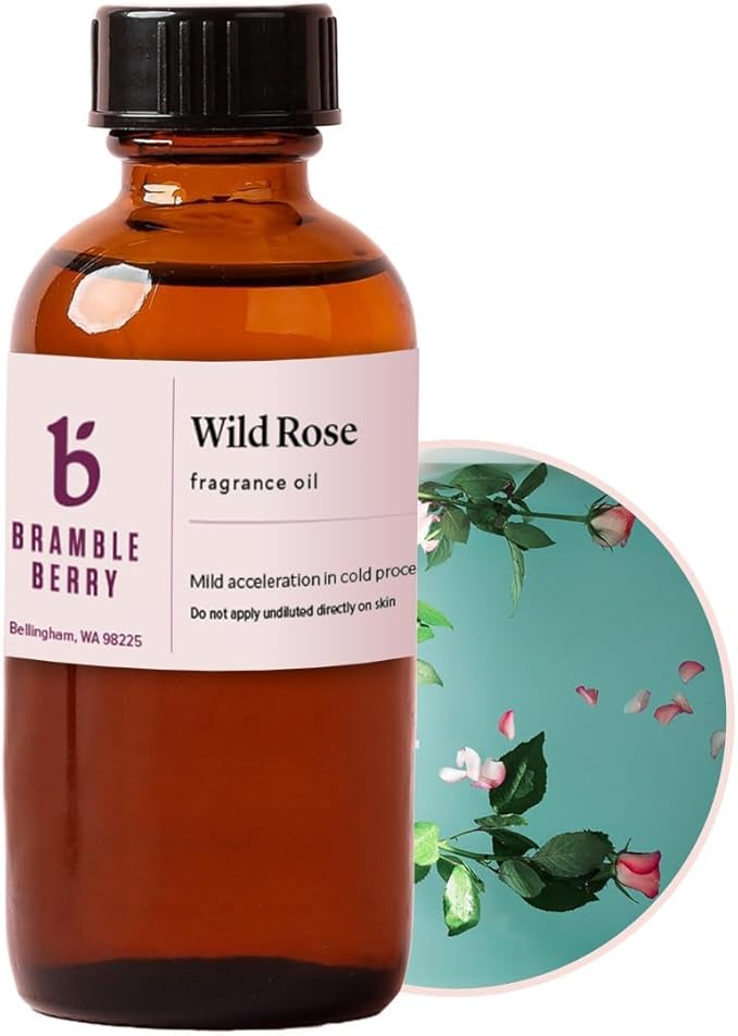 Bramble Berry Wild Rose Fragrance Oil | Wild Rose Scent for Soap Making, Candle Making, Lotion & Bath Bombs | Skin Safe, Vegan, Paraben & Phthalate Free, DIY Craft Essential