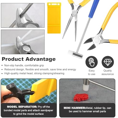 Fippy 101PCS Gundam Model Tools Kit, Hobby Building Tools Kit for Gundam Basic Model Assembling, Building and Repairing