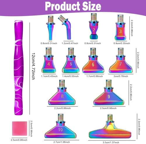 DoreenBow 21Pcs Diamond Art Tools Metal Thread Tip Diamond Art Accessories