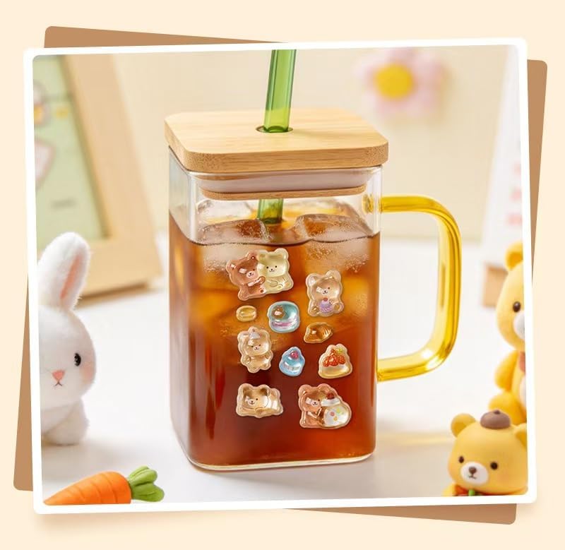 3D Puffy Stickers, Kawaii Resin Decorative Stickers for Phone Case, Notebook, Scrapbooking (Style Bear)