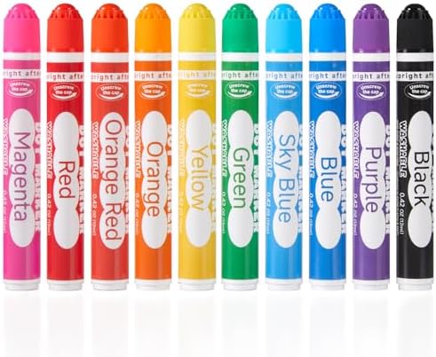 Shuttle Art Dot Markers, 10 Colors Washable Markers for Toddlers,Bingo Daubers Supplies Kids Preschool Children, Non Toxic Water-Based