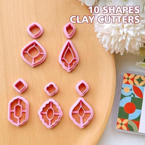 Keoker Polymer Clay Cutters, Boho Clay Cutters for Polymer Clay Jewelry, Basic Polymer Clay Cutters, Clay Earrings Cutters