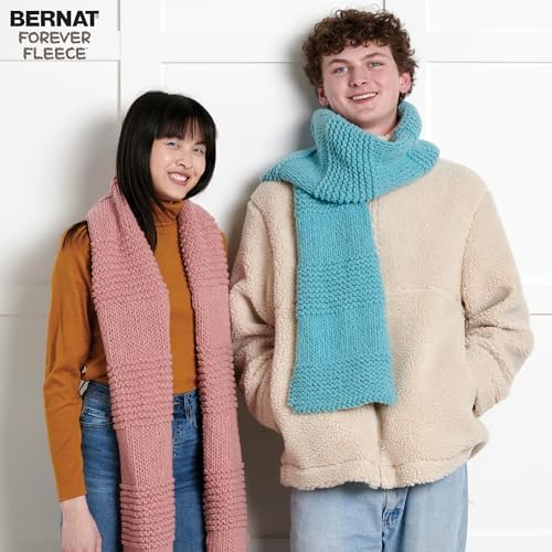 Bernat Forever Fleece Soft Yarn for Crocheting, Rain, 2-Pack