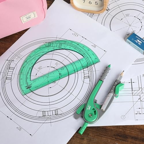 Mr. Pen- Geometry Compass and Protractor Set, 6 Inch Compass