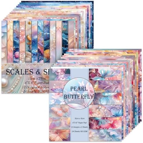 6x6" Scrapbooking Paper Pad Single Sided Decorative Colored Papers