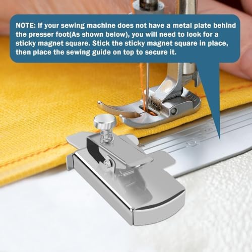3PCS Magnetic Sewing Positioning Set for Sewing Machines, Multifunctional Multisided Magnetic Sewing Hem Positioning Tool with Scale, Universal Sewing Supplies