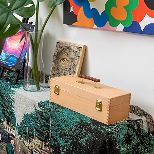 MEEDEN Medium Art Supply Storage Box: Multi-Function Beech Wooden Chest