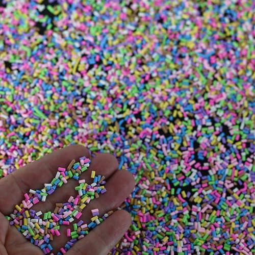 LIKETURE Fake Sprinkles 110g Polymer Clay Sprinkles Fake Candy Sprinkles Faux Sprinkles for Resin Slime Craft Plastic Sprinkles for Nail Art Phone Case DIY Shaker Card Filler (Fake Sprinkles4-110G)