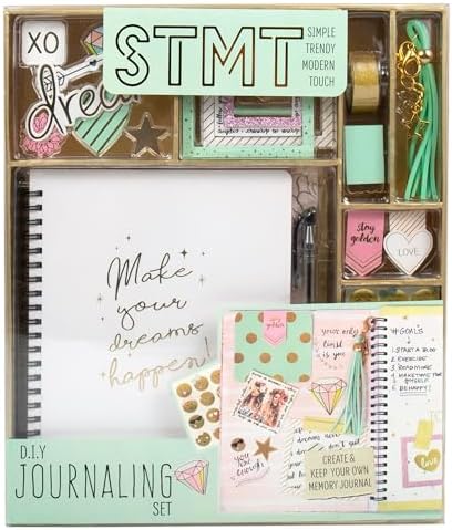 STMT D.I.Y.Journal Set, Stationary Kit with Notebook for Writing and Drawing, DIY for Girls Ages 8+, Dreamers Become Doers