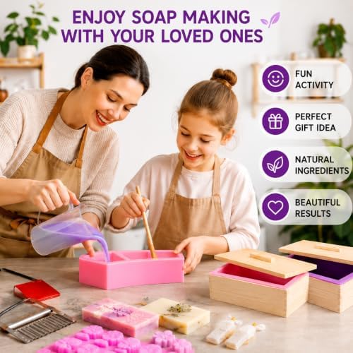 215-Piece Soap Making Kit with Soap Molds Soap Making Molds for Soap Making