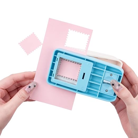 BAOFALI 3Pcs /Set Stamp Puncher Stamp Punch 1x0.8 &1 &1.25x1.5inch Postage Stamp Punch |Stamp Hole Puncher| Action Paper Punches for Crafting Scrapbooking DIY Scrapbooking Journaling Card Making