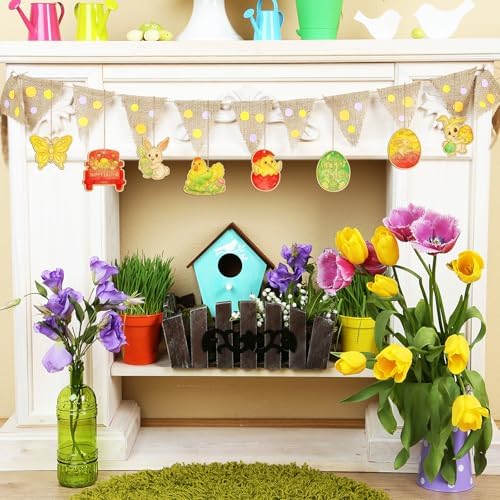 80PCS Wooden Easter Ornaments to Paint, 10 Styles DIY Blank Unfinished Wood Egg Cutouts Ornament for Crafts Hanging Decorations Happy Easter Hallow Egg Rabbit Bunny Butterfly Flower Hen