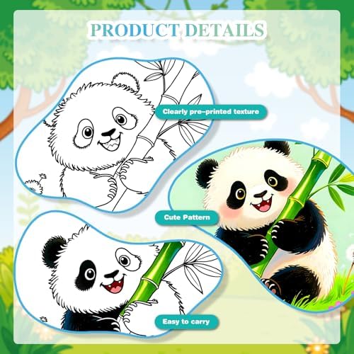 Animal 12 Packs Pre Drawn Canvas to Paint, Pre Printed Canvas for Painting, Pre Stretched Canvas Outline Painting Boards for Beginners, Students, Party Favors