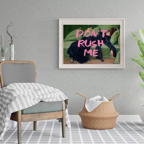 EIBEILI Diamond Art Kit for Adult-Don't Rush ME Diamond Painting Wall Decor