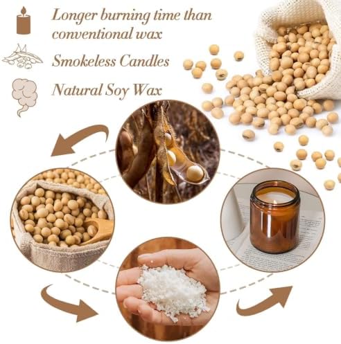 Sukh 15oz Natural Soy Wax for Candle Making - 430g Pure Soy Wax Flakes