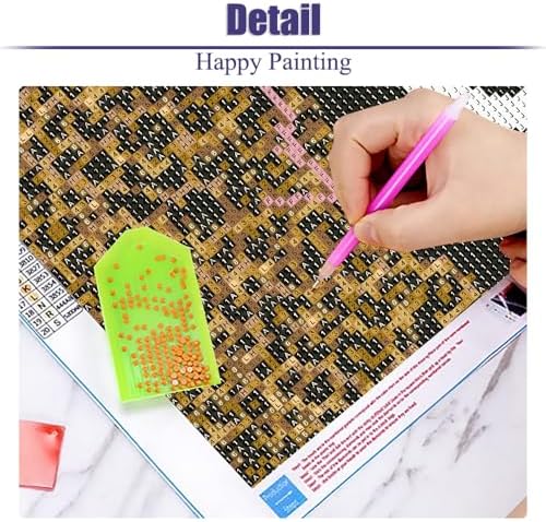 4 Pack Leopard Disco Diamond Art Kits for Adults,Lucky Diamond Painting Kit