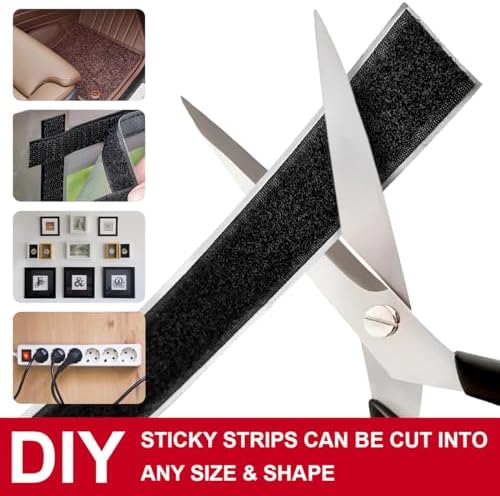 1 Inch x 33 Feet Hook and Loop Tape, Nylon Heavy Duty Hook and Loop Tape Strips, Excellent Grip, Non-Adhesive, Interlocking Tape,for Sewing, Crafting,DIY,Wall Adhesive Strips