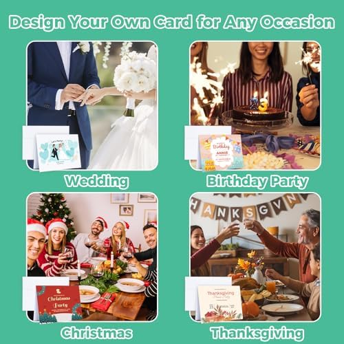 Ohuhu A2 Blank White Cards and Envelopes 200 Pack, 4.25 x 5.5 Folded Cards