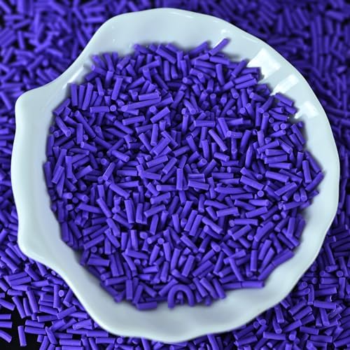 LIKETURE Fake Sprinkles 110g Non-edible Polymer Clay Sprinkles Faux Sprinkle Plastic Sprinkles for Craft Sprinkles Decoration for Resin Filler Slime Add ins Slime Mixed in Shaker Card (Purple)
