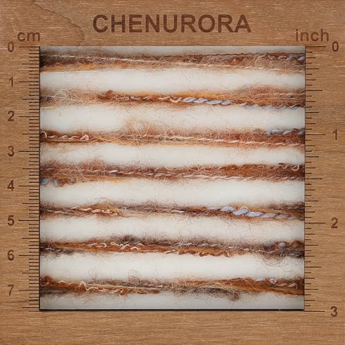 Artisanal Yarn Collection Multifiber Fancy Yarn for Knitting Crocheting Crafts DIY, Set of 3 Rolls(102 Caramel Wheat Waves)