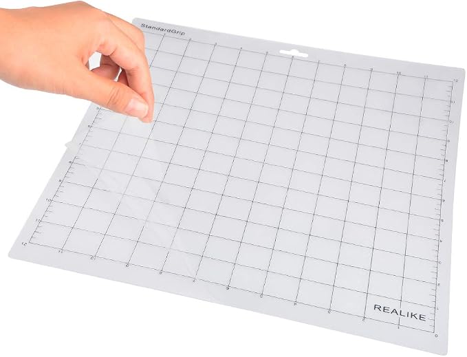 REALIKE 12X12 StandardGrip Cutting Mats for Silhouette Cameo 5/4/3/2/1(3 Pack),Gridded Adhesive Non-Slip Non-Slip Cutting Mat, Replacement Accessories Set Mats Vinyl Craft Sewing