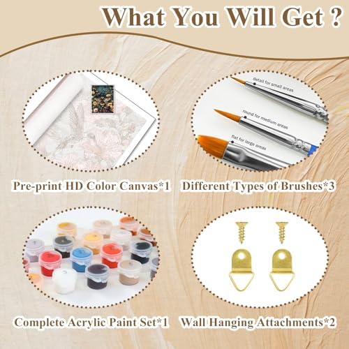 Bee Paint by Numbers Kit for Adults, Bee Paint by Number for Adult 16x20 in