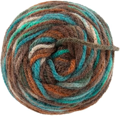 Craft County Size 4 (Medium) 100% Acrylic Fiber Yarn – Variety of Color and Pattern Options – Great for Crochet, Knitting, and Weaving (Reef)