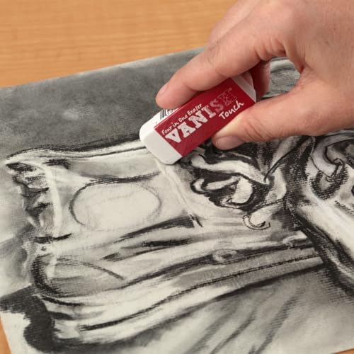 Acurit Vanish Touch Artist Eraser, Latex-Free, 24 Pack - Soft, Flexible Pencil Erasers, Sketching Supplies W/Protective Sleeve - Graphite, Charcoal, Pastel Compatible