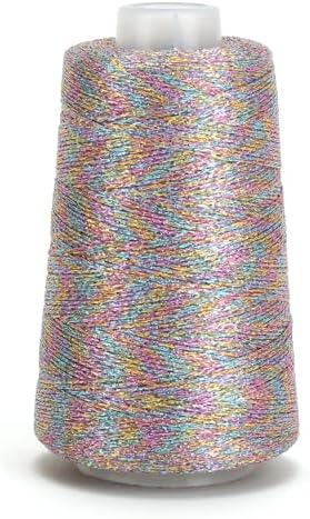 Metallic Crochet Thread, 80g Lurex Yarn for Charms(Neon)
