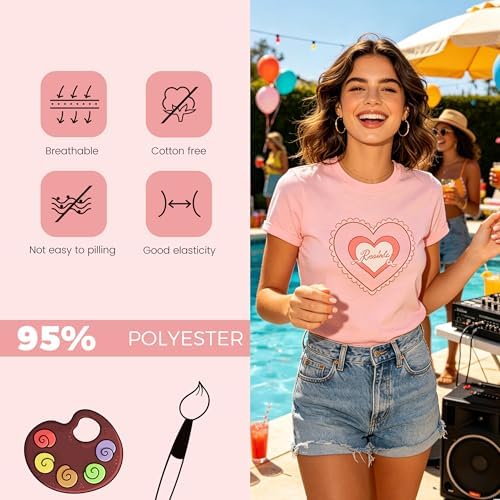 Joyclub 5 Pack Sublimation Shirts Blanks Bulk Polyester Unisex S-2XL | Wholesale crew neck short sleeve for heat transfer and vinyl; mixed sizes simplify team, event and small-batch planning gifts