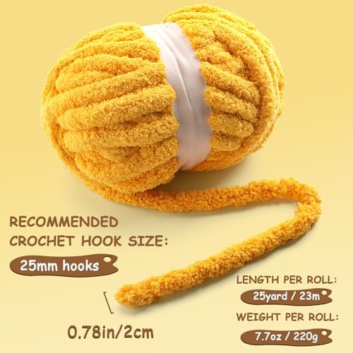 Chunky Yarn for Hand Knitting, Pink Chunky Chenille Yarn for Crocheting