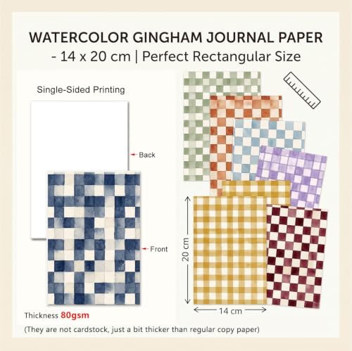 30 Sheets Scrapbook Paper Supplies, 7.9x5.5 Inch Inch Single Sided Multiple Grid Patterns Craft Paper for Scrapbook Albums Greeting Cards Gift Tags Photo Books Decor Origami DIY Crafts
