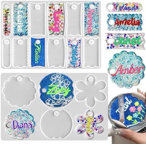 RESINWORLD Tumbler Name Tag/Plate Silicone Molds for 20oz/30oz & 40oz Lid