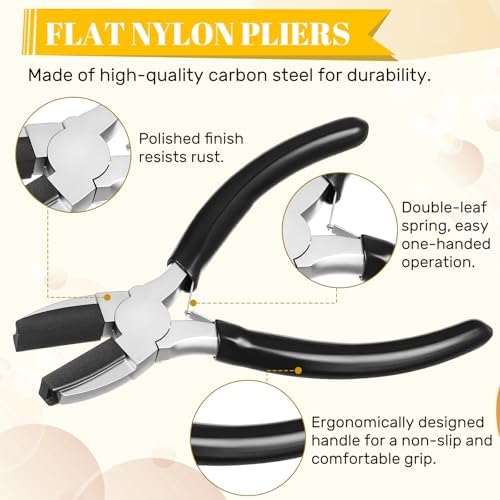 Mudder 2 Pcs Jewelry Making Tool 6 in 1 Bail Making Plier,Black