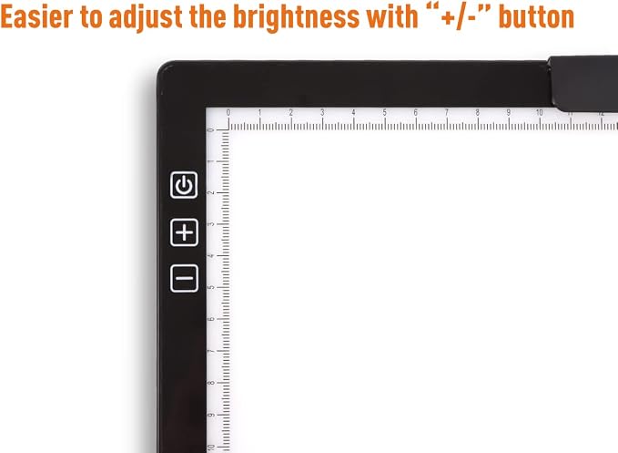 YINGWOND Rechargeable A4 LED Light Pad with Padded Case, Tracing Light Box w/Riser Stands and Paper Clip, 6 Levels of Brightness, Type-c Cable, Wireless Diamond Painting Light Board