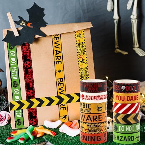 12 Rolls Halloween Horror Decorative Tapes for Scrapbooks
