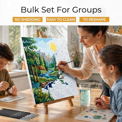 Smallbudi 72 PCS Tiny Detail Paint Brushes, Fine Tip Paint Brush Set 3 Size