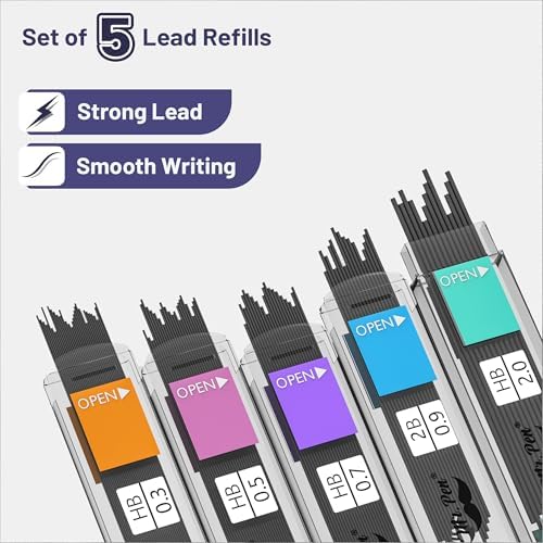 Mr. Pen- Pastel Mechanical Pencil Set, 5 Mechanical Pencils (0.3, 0.5, 0.7