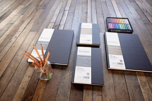 Strathmore 469-108 Hardbound Art Journal, 128 Pages, 8.5 by 11", Toned Gray