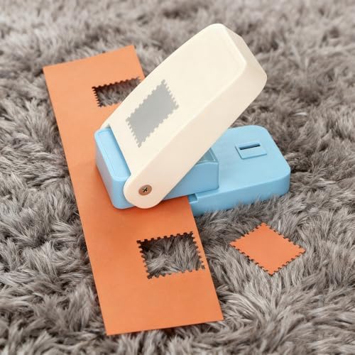 1X0.8inch Rectangular Postage Stamp Puncher, Rectangle Lever Action Stamp Punch for Paper Crafting Scrapbooking, DIY Card Making Arts Crafts Supplies