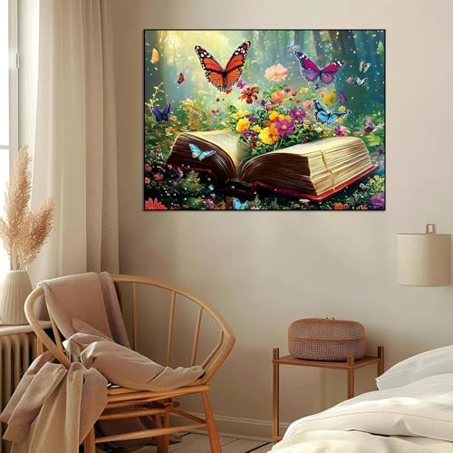 WNPOKN Book Diamond Art Kits for Adults 16 x 12 inch