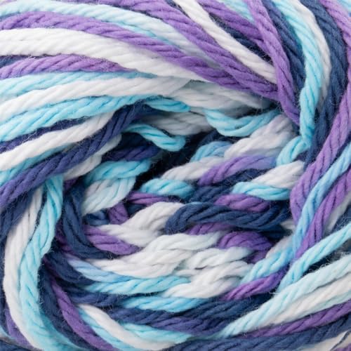 Craft County 100% Cotton Yarn Medium (Size 4) – Weaving, Knitting, and Crochet – Moondance Ombre (95 Yards)