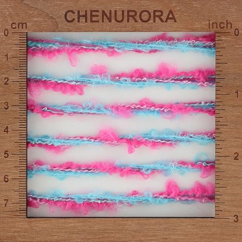 Artisanal Yarn Collection Multifiber Fancy Yarn for Knitting Crocheting Crafts DIY, Set of 3 Rolls(121 Bubblegum Wave)