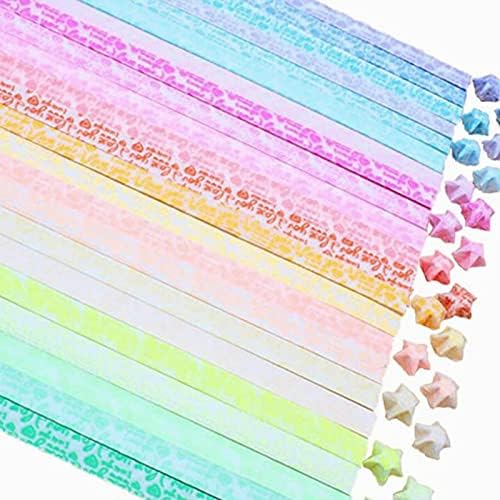Luminous Origami Stars Papers Package DIY Paper Glitter Origami Stars, Glows in The Dark Stars Folding Paper, 600 Sheets, 20 Colors(20 Luminous Colors)