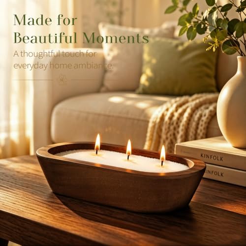 CODABIBE Scented Candle Sand Kit, 18 oz Pearl Candle Sand with 50 Cotton Wicks, 3 Floral Fragrance Oils, Wooden Bowl & Long-Handle Candle Snuffer, Gift Set for Home